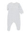 Dors bien bébé rayé LAIT white/POUSSIERE grey