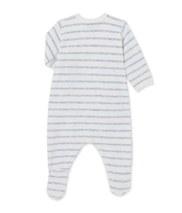 Dors bien b&eacute;b&eacute; ray&eacute; white/grey