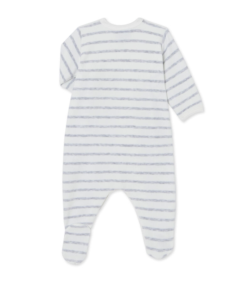 Dors bien b&eacute;b&eacute; ray&eacute; white/grey