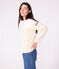 Women's cotton Breton T-shirt top MILK beige/CAJOU