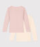 Girls' Long-Sleeved Cotton Openwork T-Shirt - 2-Pack variante 1