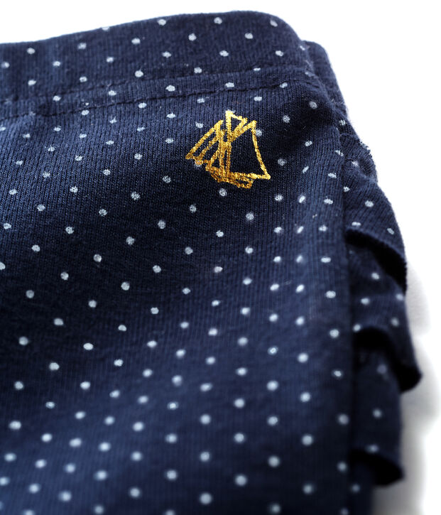 Baby Girls' Printed Ruffled Leggings blue/white