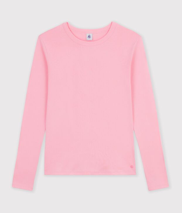 Women's long-sleeved plain cotton T-shirt CHARMI