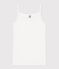 Women's cotton top with straps ECUME white