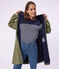 Women's long raincoat in two colours OLIVINE green