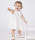 Babies' sleeveless white cotton broderie anglaise dress