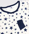 Unisex Starry Cotton Pyjamas MARSHMALLOW white/MEDIEVAL blue