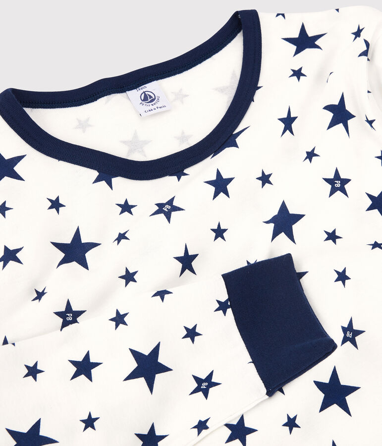 Unisex Starry Cotton Pyjamas white/blue