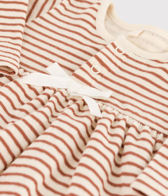 Stripy Cotton Tube Knit Dress AVALANCHE white/CINA:AVALANCHE