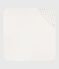 Babies' square cotton bath wrap MARSHMALLOW /ADRIATIC