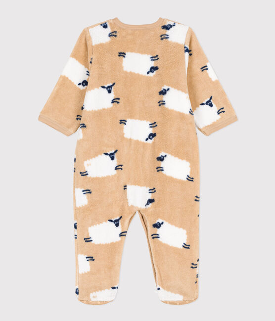 Fleece onesie for baby TRENCH /MULTICO