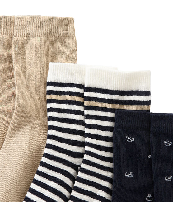 Set of 3 pairs of boy's socks LOT white