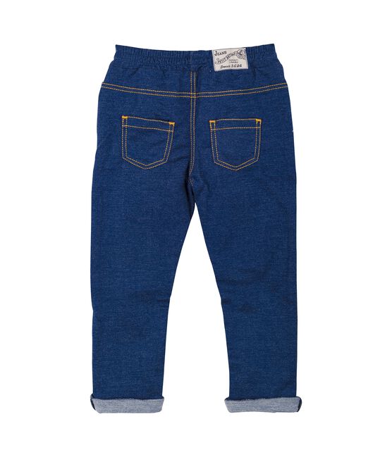 Unisex baby denim jersey trousers MEDIEVAL blue/ECRU CN beige
