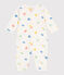 Babies' printed cotton footless pyjama suit MARSHMALLOW white/MULTICO white
