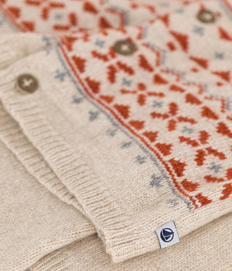 Babies' Patterned Knit Outfit beige/multicolor