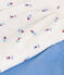 Newborn babies' two-piece cotton set with a ruffled blouse MARSHMALLOW white/MULTICO white