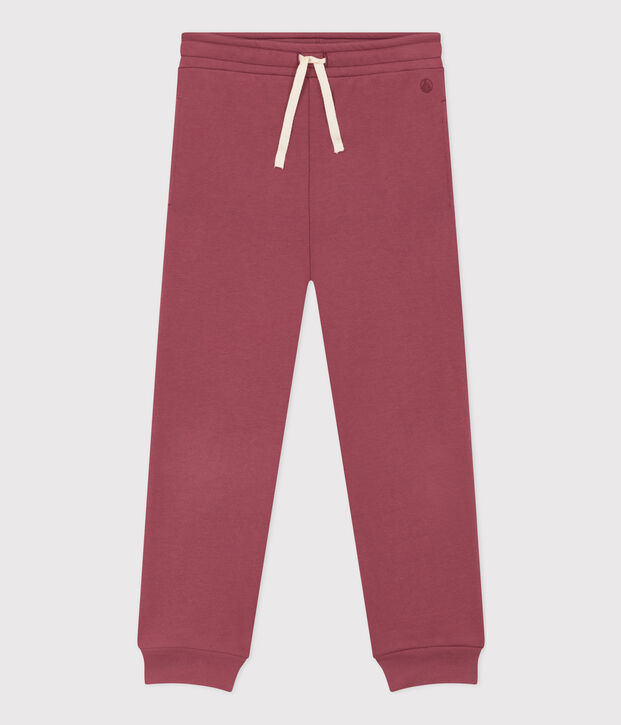 Girls' fleece jogging bottoms brown