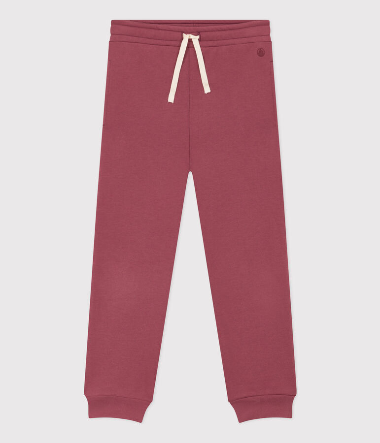 Girls' fleece jogging bottoms brown