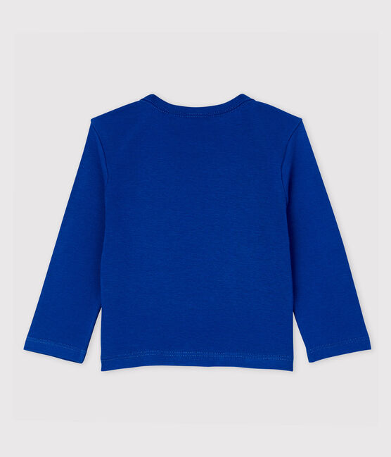 Baby Boys' Long-Sleeved Cotton T-Shirt SURF blue