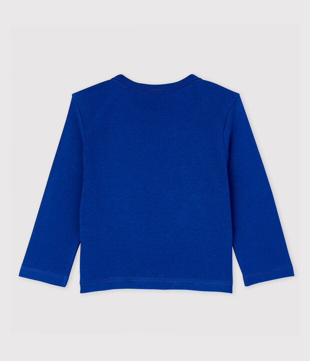 Baby Boys' Long-Sleeved Cotton T-Shirt blue