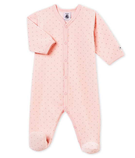 Baby's sleepsuit JOLI pink/CONCRETE grey
