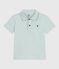 Children's short-sleeved cotton polo shirt blue