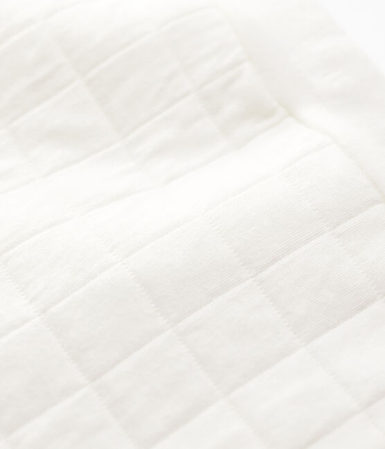 Babies' White Quilted Organic Cotton Trousers MARSHMALLOW white