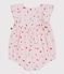 Babies' floral print cotton gauze rompers pink/multicolor