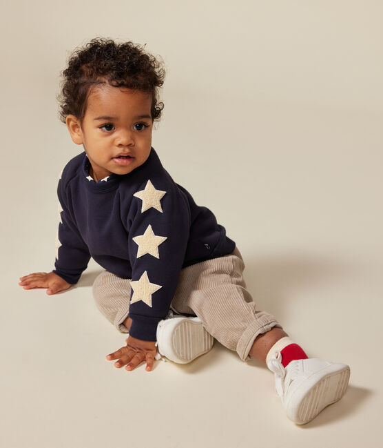 Babies' fleece sweatshirt SMOKING blue