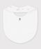 Babies' printed cotton bib white/pink