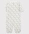 Babies' Ribbed Jumpsuit/Sleeping Bag MARSHMALLOW white/TOUDOU blue/MULTICO