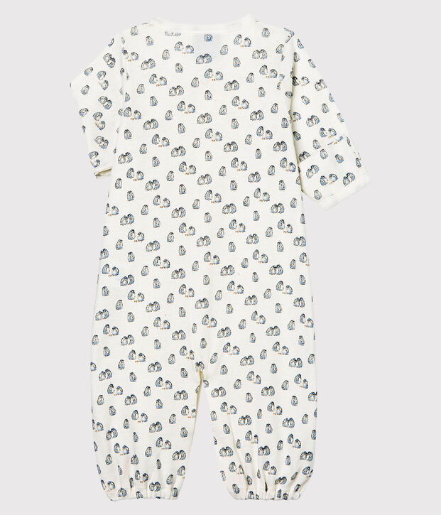 Babies' Ribbed Jumpsuit/Sleeping Bag white/blue/multicolor