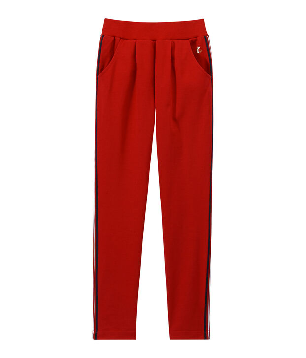 Girl's knit pants red