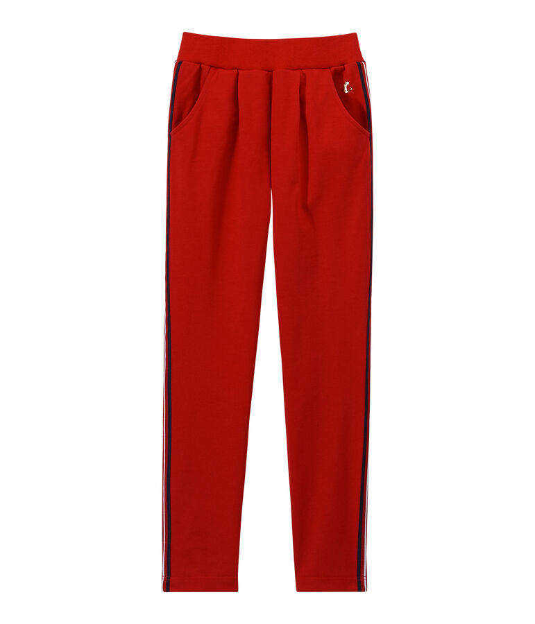 Girl's knit pants red