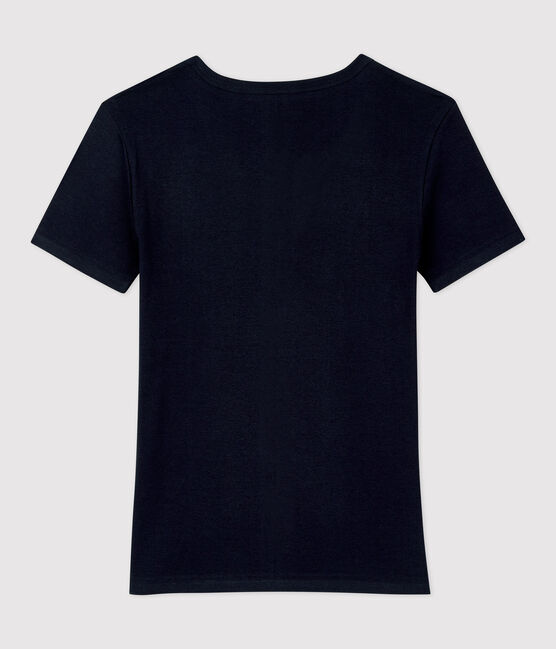 Women's Iconic Cotton V-Neck T-Shirt SMOKING blue