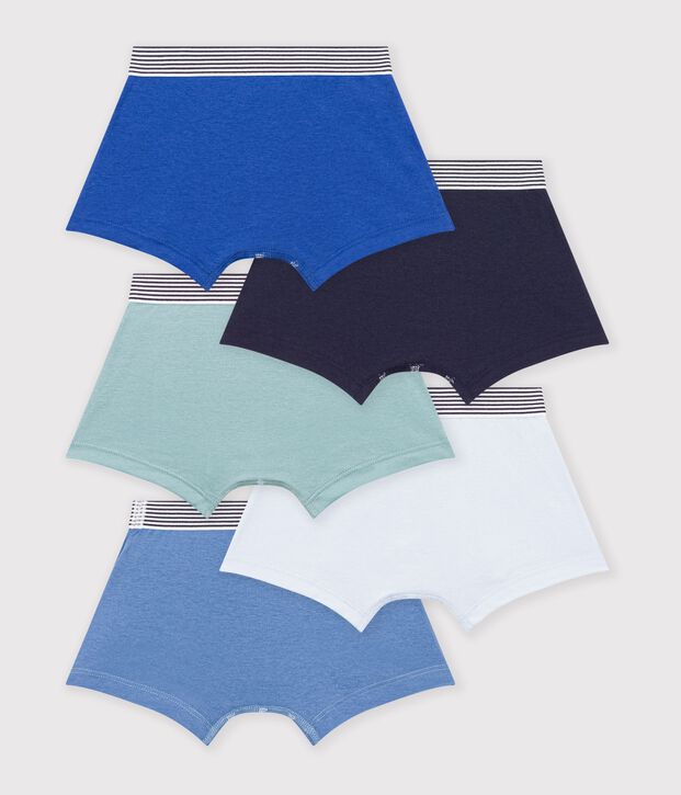 Pack of children's plain cotton boxers multicolor
