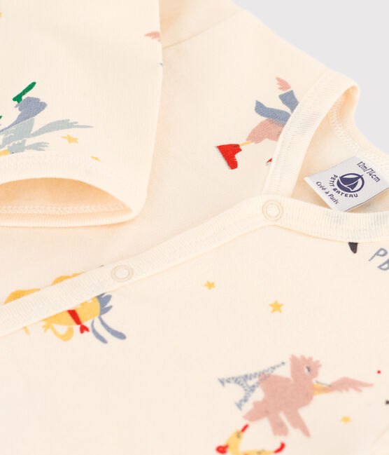 Babies' Paris Themed Fleece Sleepsuit AVALANCHE white/MULTICO