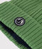 Children's polar fleece-lined knitted beanie hat PALMERAIE green
