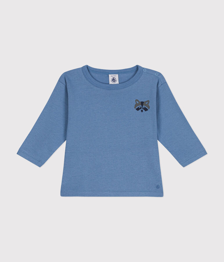 Babies' long-sleeved cotton T-Shirt blue