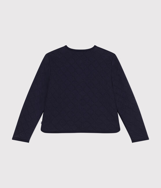 Women's tube knit cardigan SMOKING blue