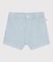 Babies stripy cotton shorts white/blue