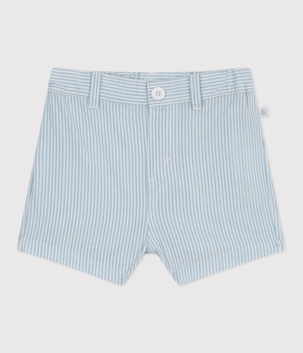 Babies stripy cotton shorts blue/blue