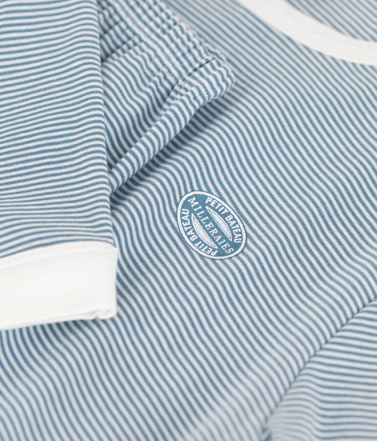 Unisex Pinstriped Cotton Pyjamas blue/white