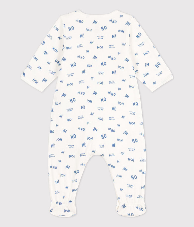 Babies' Heho Tube Knit Bodyjama white/blue