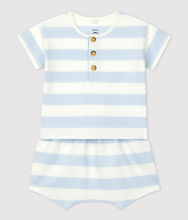 Babies' Jersey Striped Clothing - 2-Piece Set blue/white