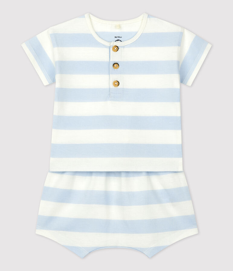 Babies' Jersey Striped Clothing - 2-Piece Set blue/white