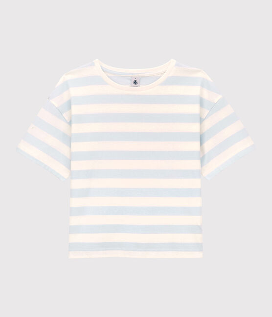 Women's BOXY Cotton T-Shirt PLEINAIR /MARSHMALLOW