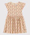 Girls' Poplin Dress AVALANCHE white/MULTICO