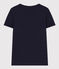 Women's Straight V-Neck Cotton T-Shirt SMOKING blue