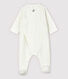 Organic Cotton Tube Knit Rabbit Sleepsuit